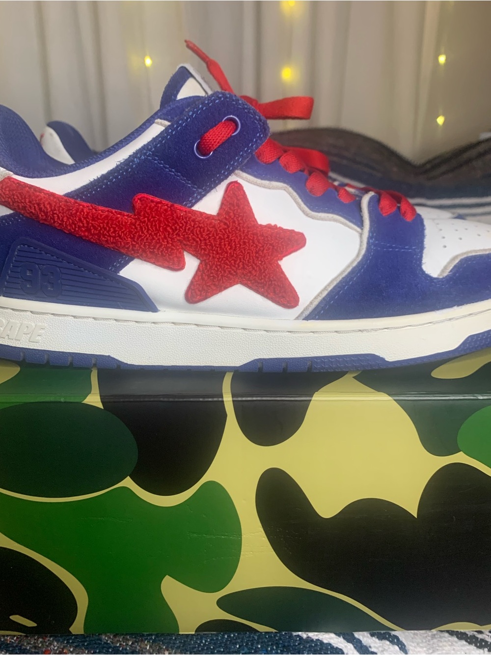 Bape Sk8 Sta #2 red white blue size 12 men